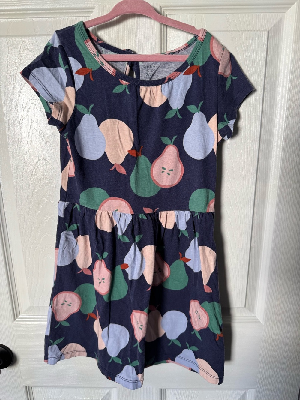 Girls Short Sleeve Pear Print dress